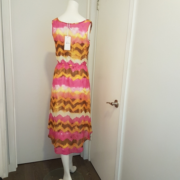 Bright high low tulip dress M - Picture 3 of 6